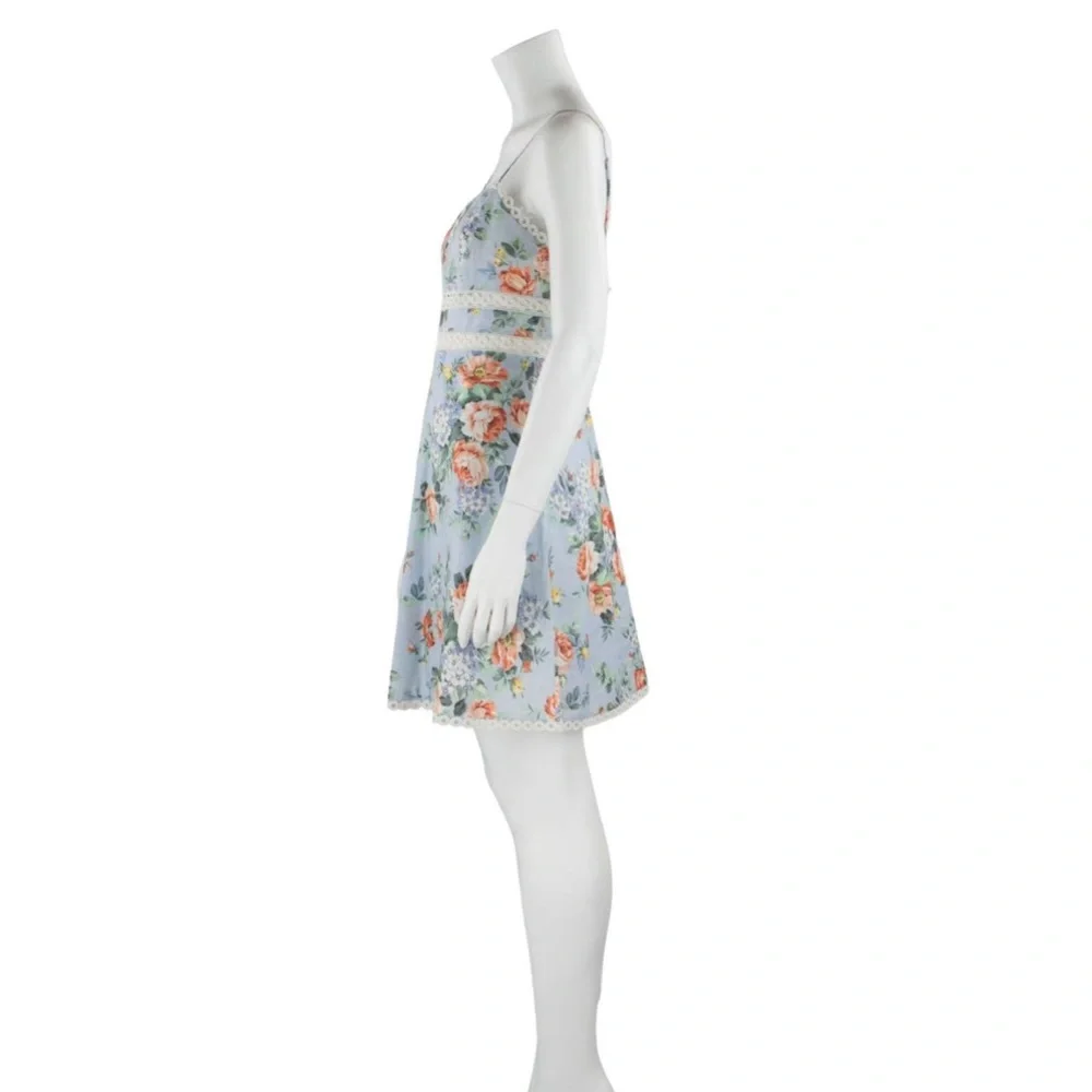Zimmermann Blue Floral Mini Dress - Picture 6 of 9